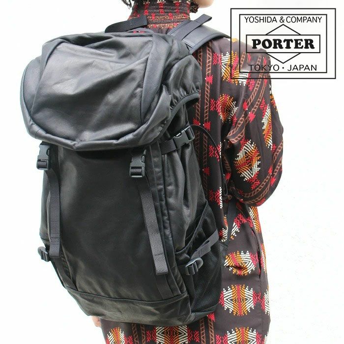 ヨコ26cm良品✨porter プログレス 鹿革 リュック バックパック - バッグ