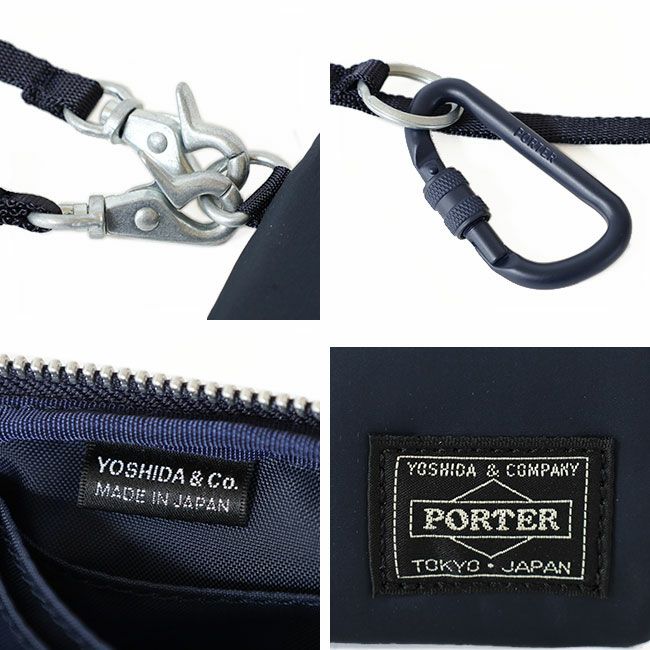 【ポーター】リバティ　ショルダーウォレット PORTERポーターLIBERTY ショルダーポーチ 財布 PORTER ネイビ ポーター