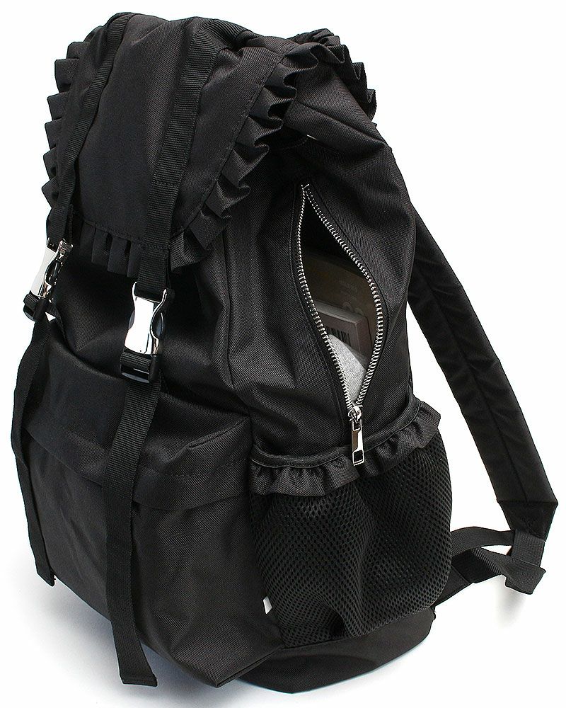 美品✨MerryJenny メリージェニー フリル バックパック リュック 黒 merry jenny フリルバックパック（ブラック） -ファッション通販