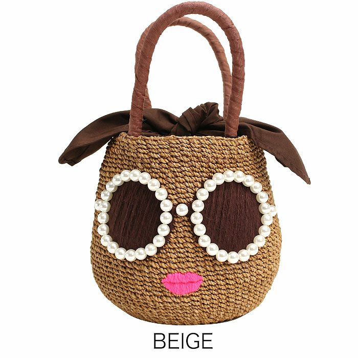 a-Jolie】 アジョリー カゴバッグ ミニサイズ サングラス黒 美品 a