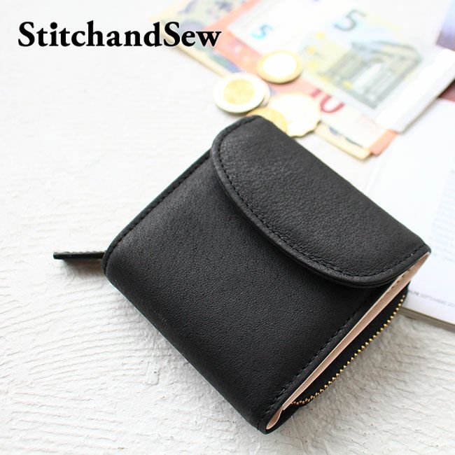 ステッチアンドソー 財布 三つ折り財布 小さい財布 フラップ式