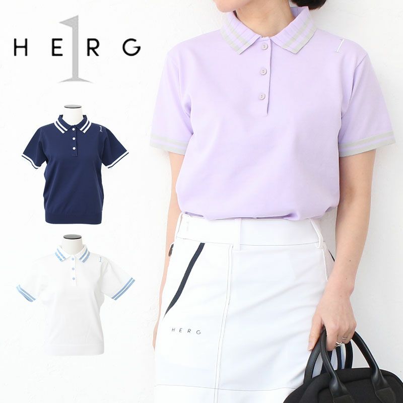 HERG1 ゴルフ PLEATED KINIT POLO ポロシャツ gw23pe16 | カバンの店 東西南北屋