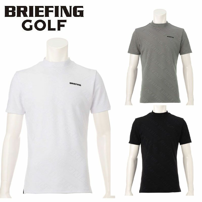 BRIEFING GOLF SH MENS BIAS LOGO MOCK NECK モックネックトップス