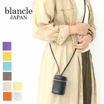 ブランクレ　blancle Japan パープル　レザー　エコバッグ　革カバン blancle ブランクレ トートバッグ レディース 大きめ 本革