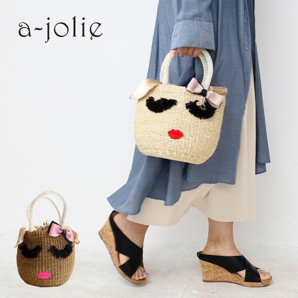 a-jolie まつ毛ちゃん かごバッグ | カバンの店 東西南北屋