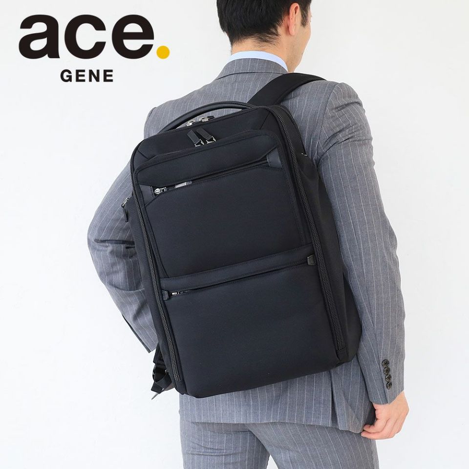 ace.GENE LABEL EVL-4.0 ビジネスリュック 縦型 15.6インチPC収納可 2気室 A3対応 68307 | カバンの店 東西南北屋