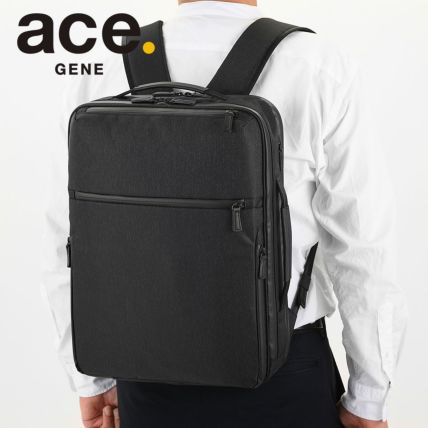 【極美品】サムソナイト ビジネスバッグ リュック キャンバス レザー A4 黒 ビジネス | カバンの店 東西南北屋