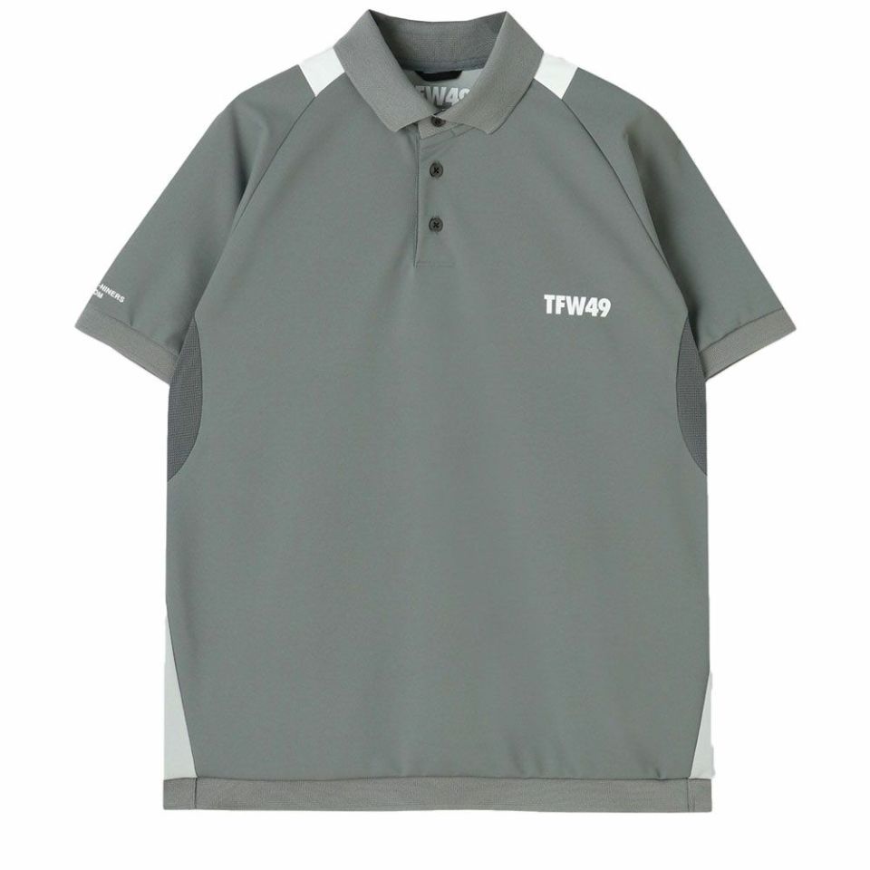 新品未使用　TFW49 半袖　ポロシャツ　S V12 TFW49 SIDE MESH COLLARLESS POLO ポロシャツ 半袖 トップス