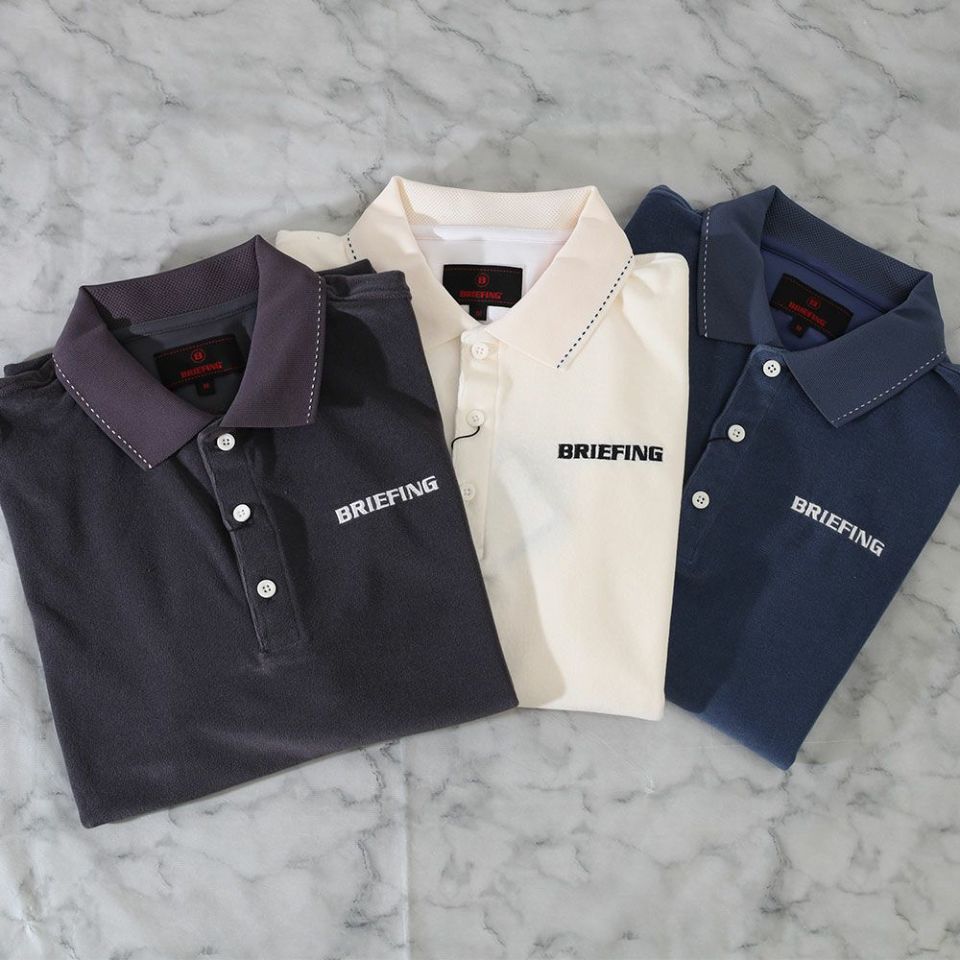 極美品　BRIEFING GOLF 長袖ポロシャツ　L le coq sportif GOLF ルコックスポルティフ ゴルフ メンズ